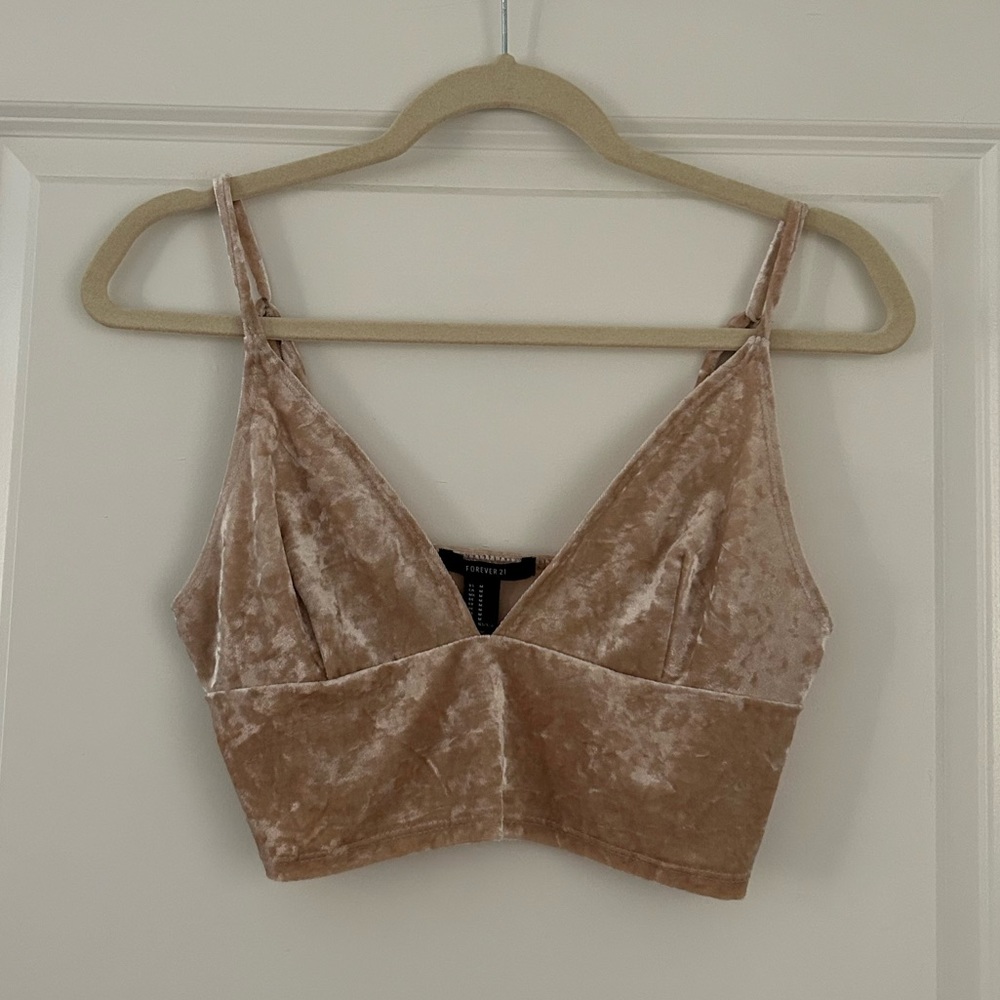 velvet crop top